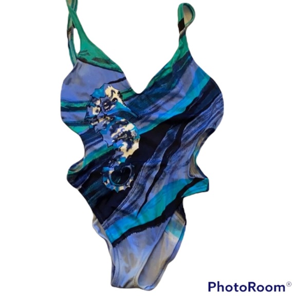 RARE 90s DU LOREN PLUNGING DEEP CUTOUT SEXY ONE PIECE SWIMSUIT ⭐️⭐️⭐️⭐️⭐️ - Picture 13 of 13